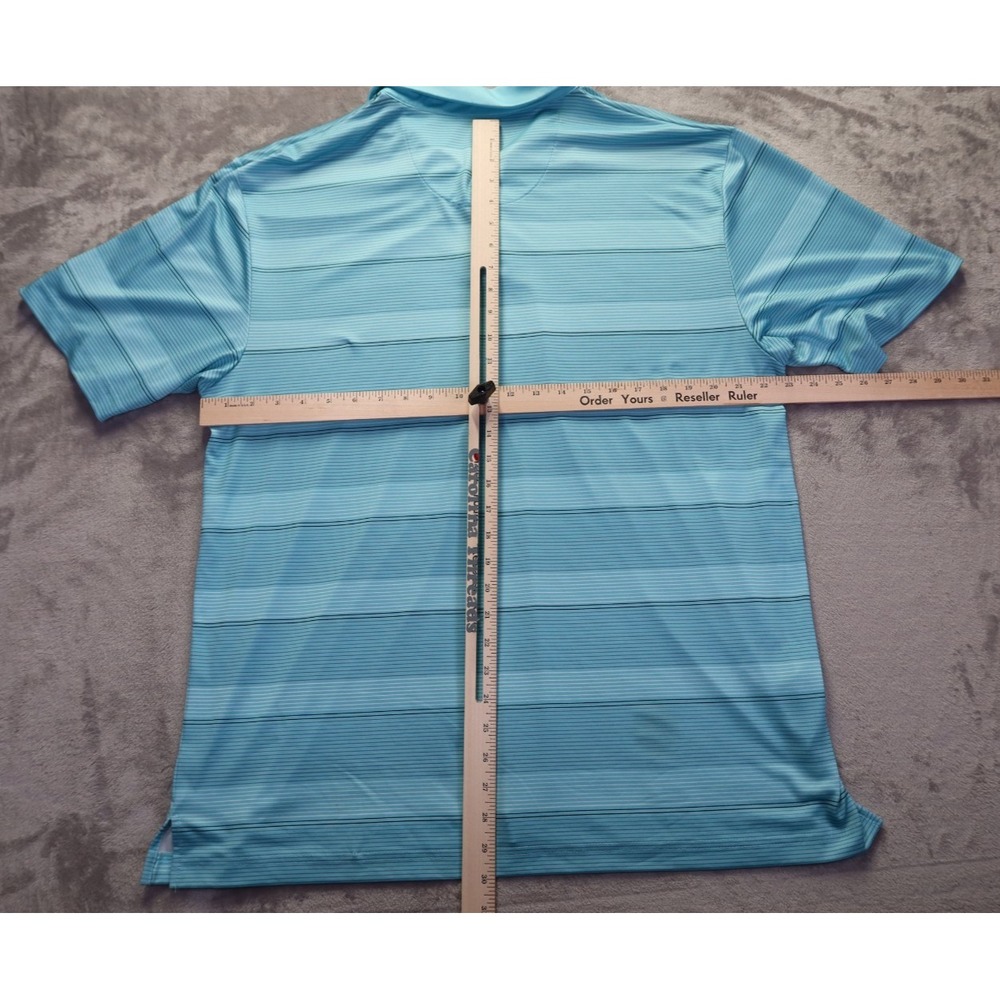 Ben Hogan Golf Polo Shirt Size XL Green Striped Breathable Golf‎ - Picture 5 of 7